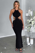 Vestido maxi negro Delia