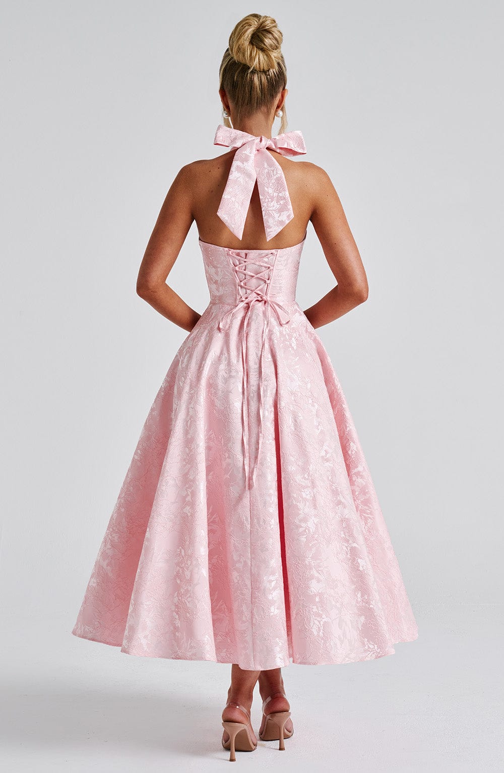 Luvrefashion | Effie Blush Midi Dress in XS - styled look
