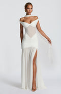 Vestido largo Alaia color marfil