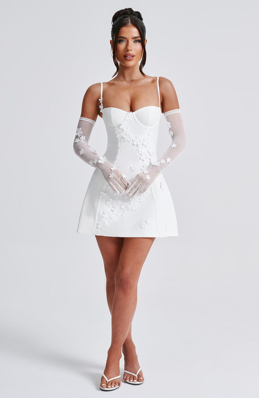 Luvrefashion | Ivory Dalary Mini Dress in XS - back view