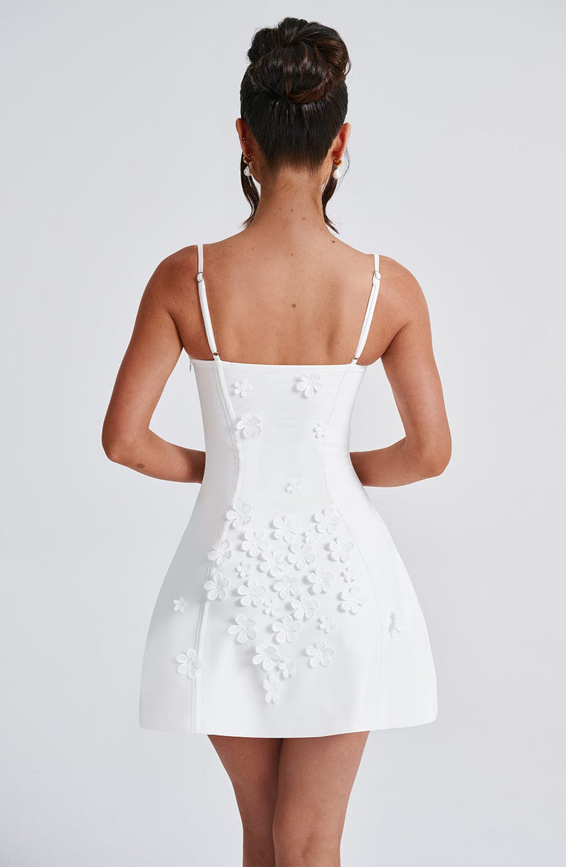 Luvrefashion | Ivory Dalary Short Dress in XS - side view