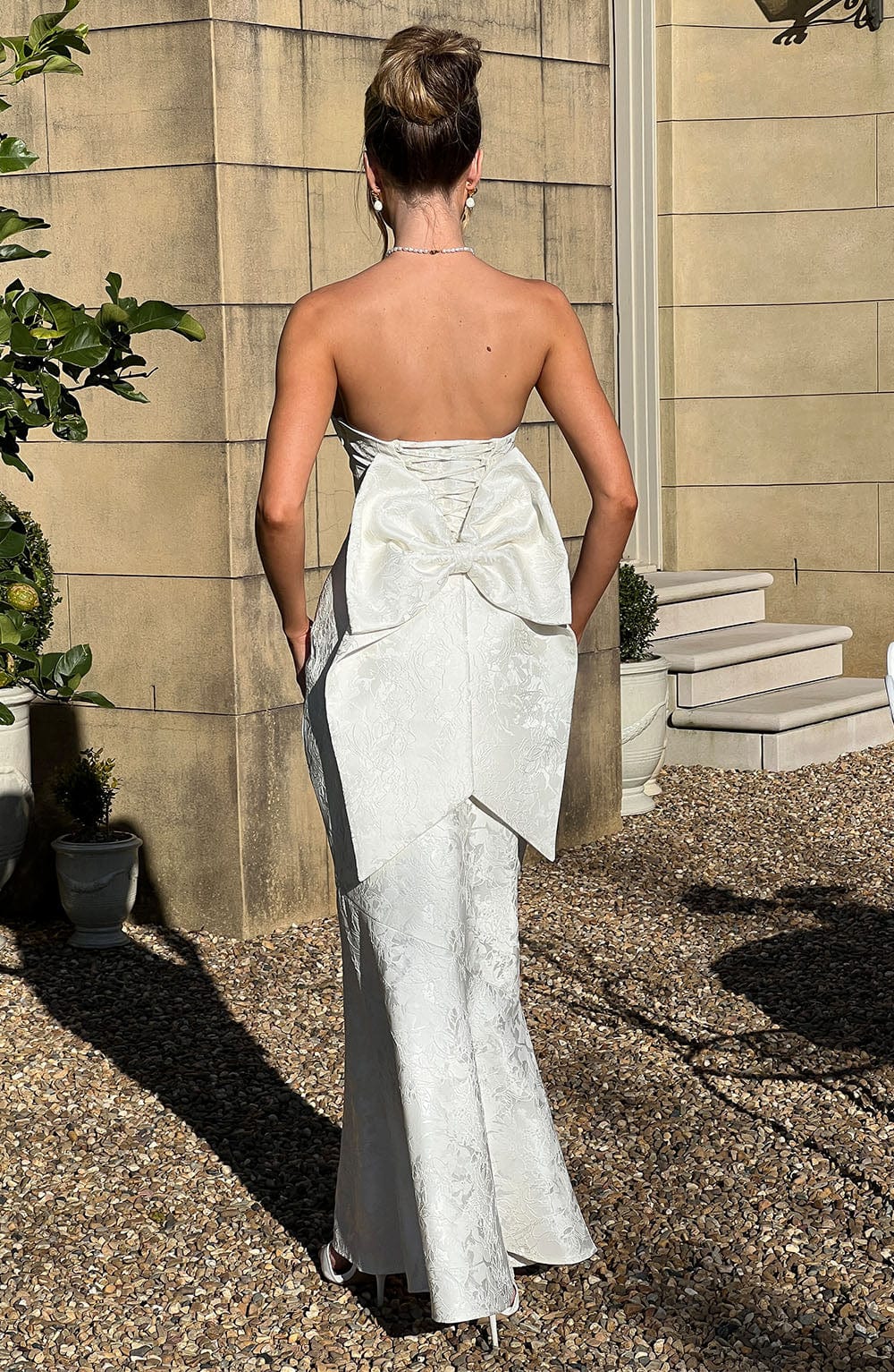 Luvrefashion | Ivory Felicity Maxi Dress in XS - side view