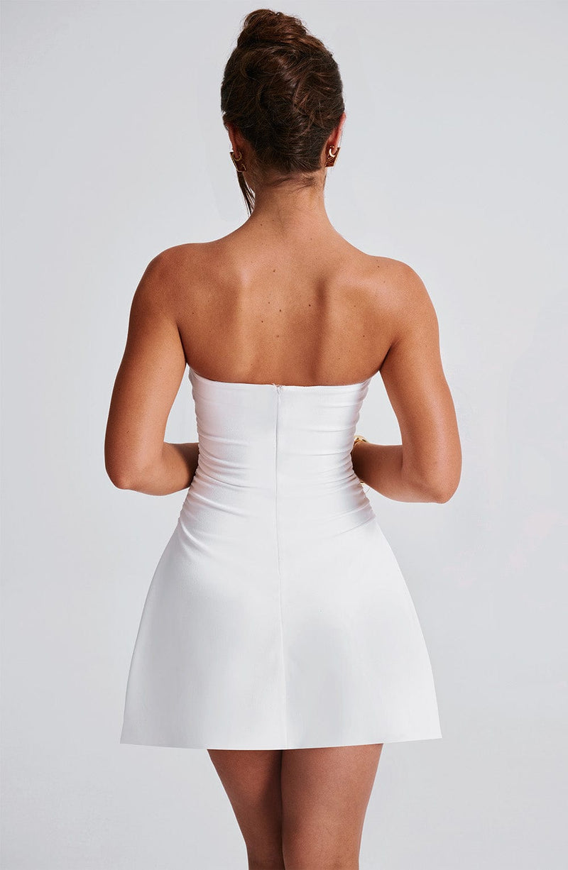 Luvrefashion | Ivory Fleur Mini Dress in XS - side view