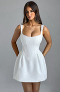 Minivestido Janiyah de color marfil