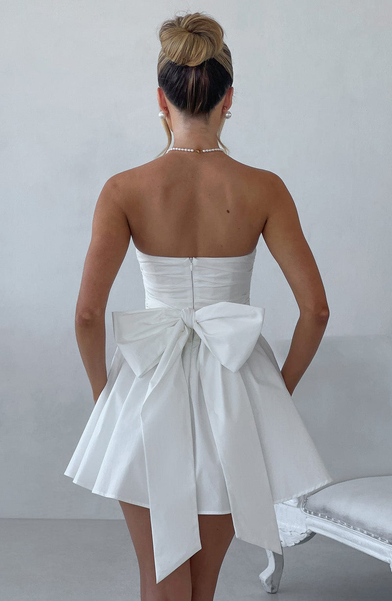 Luvrefashion | Ivory Katrina Mini Dress in XS - side view