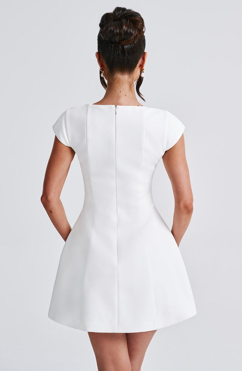 Luvrefashion | Ivory Lena Mini Dress in XS - side view
