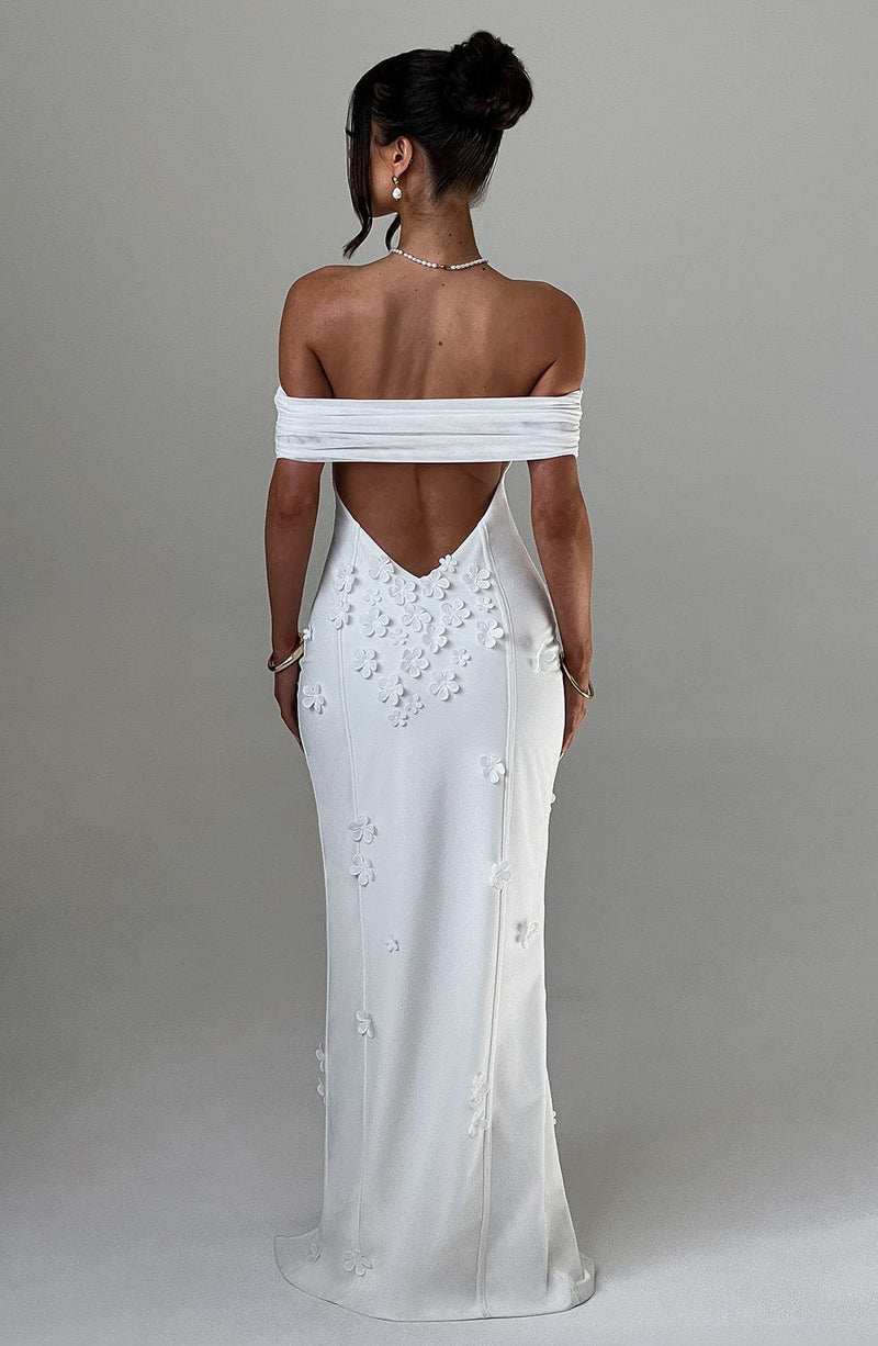 Luvrefashion | Ivory Maxi Dress by Milani in XS - side view