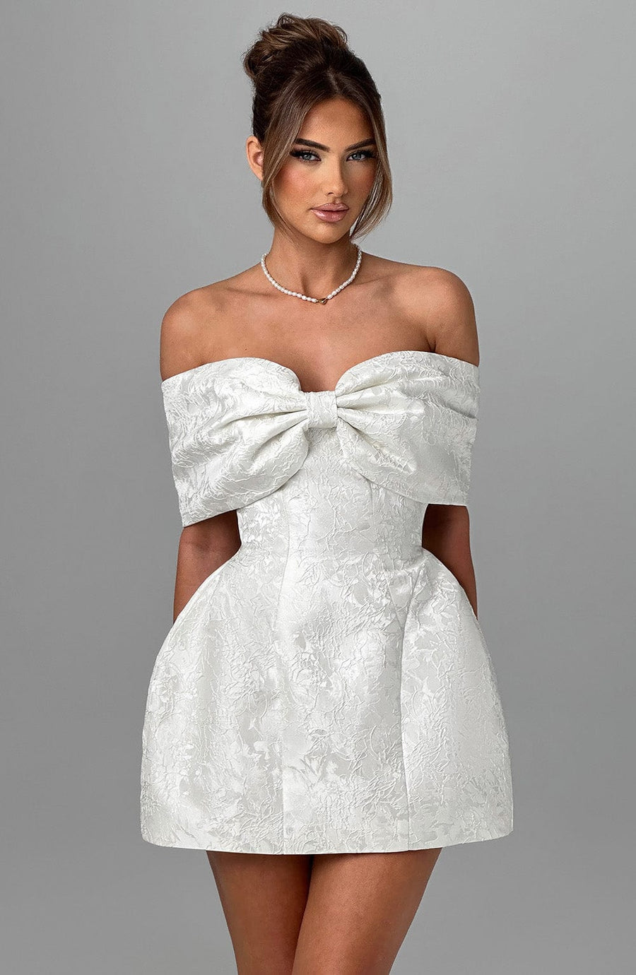 Luvrefashion | Ivory Raquel Mini Dress in XS - styled look