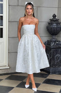 Vestido midi Saoirse color marfil