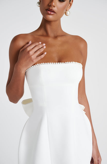 Luvrefashion | Ivory Suni Mini Dress in XS - back view