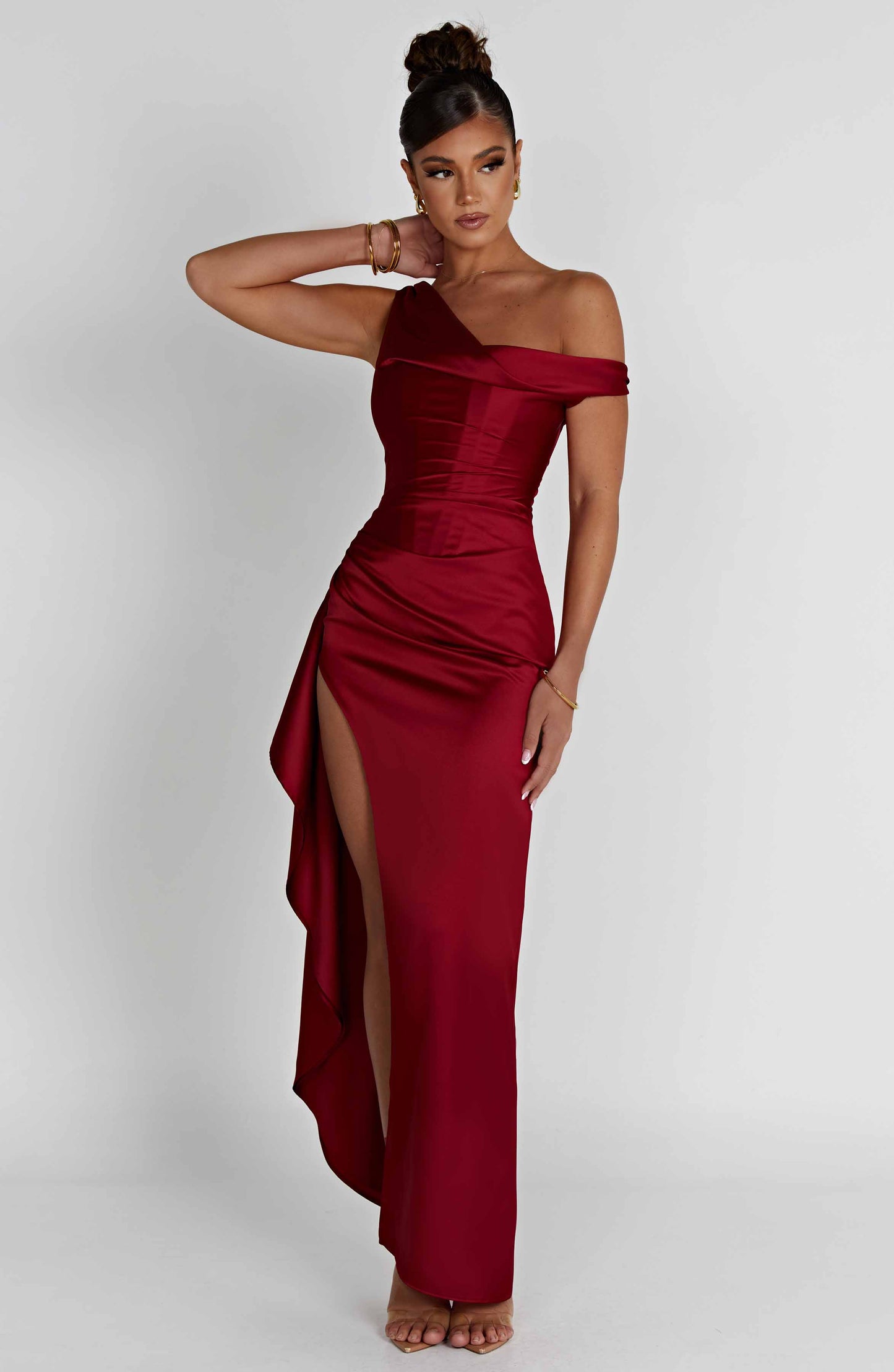 Luvrefashion | Juliene Wine Colored Maxi Dress in XS - image 9