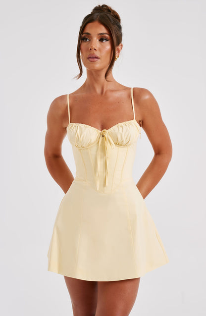 Luvrefashion | Lemon Lacey Mini Dress in XS - image 10