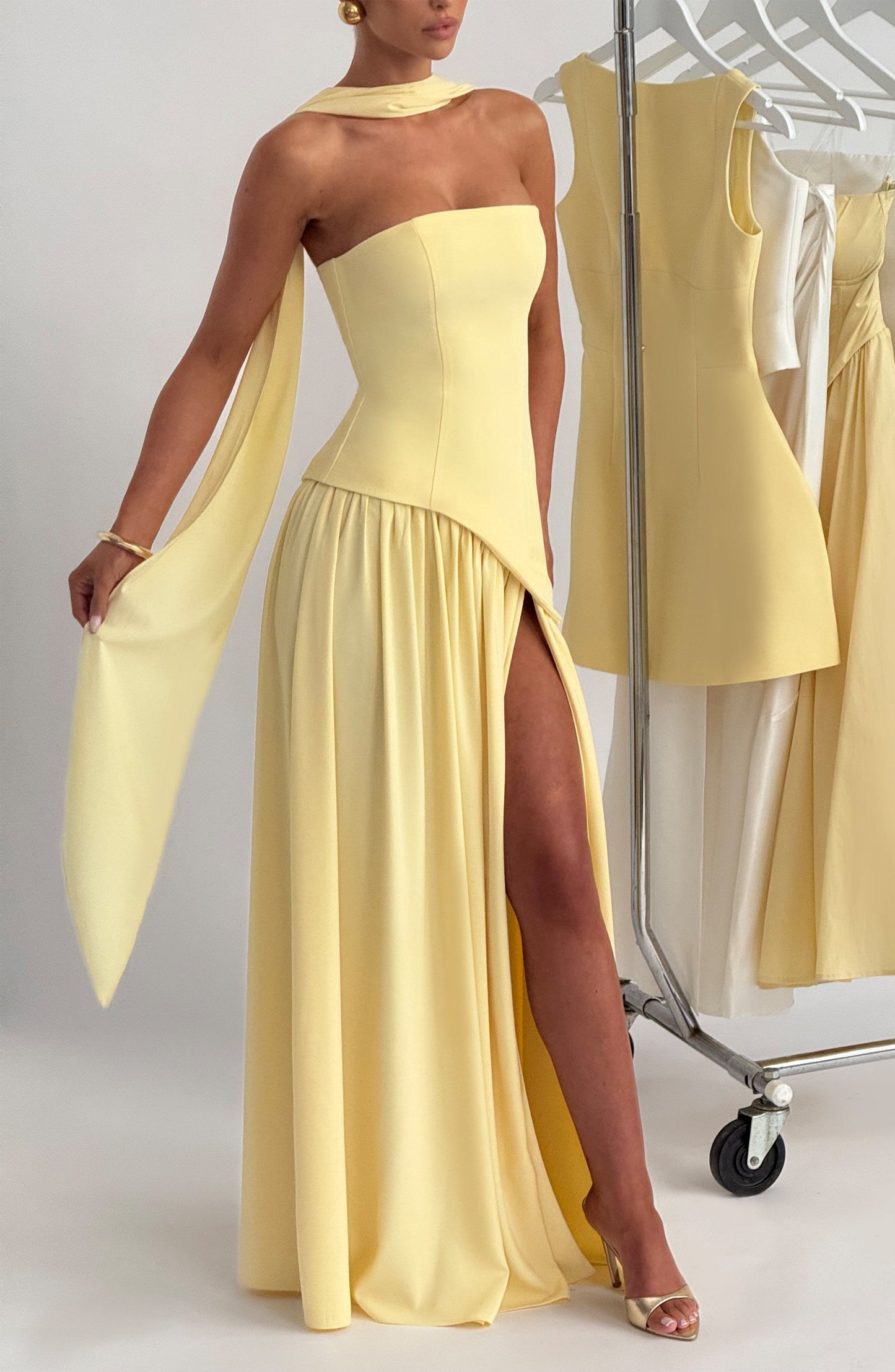Luvrefashion | Lemon Maliyah Maxi Dress in XS - styled look
