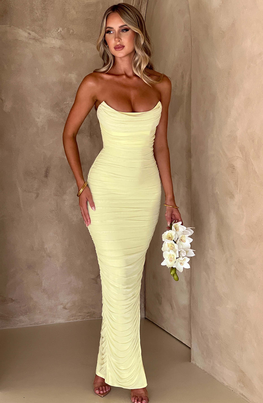 Luvrefashion | Lime Demi Maxi Dress in XS - side view