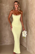Vestido midi Demi de color verde lima