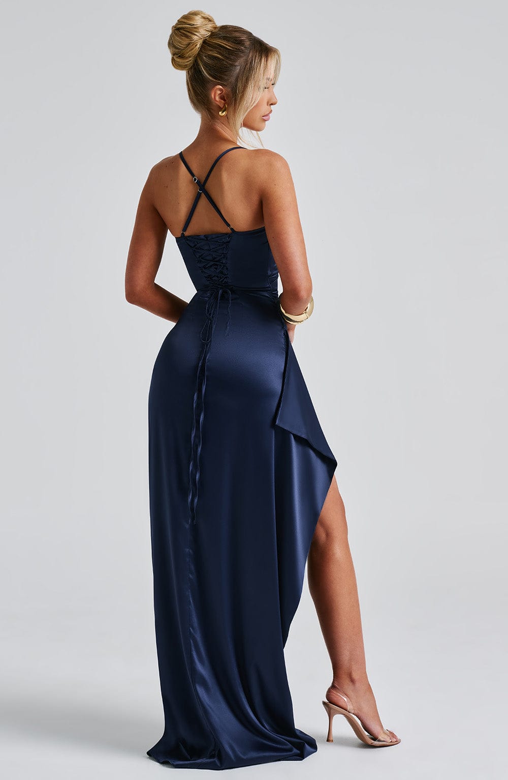 Luvrefashion | Maxi Dress in Navy by Helen in XS - side view