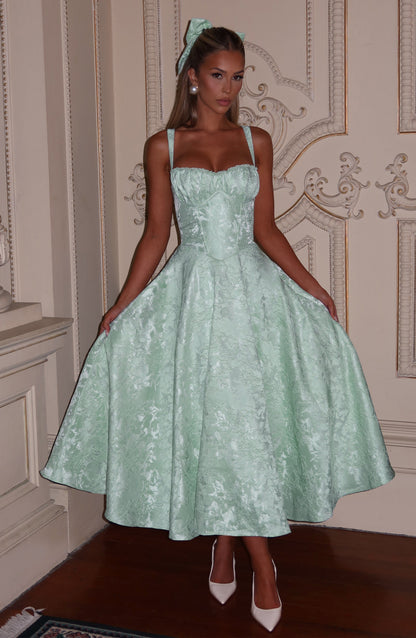 Luvrefashion | Mint Amity Midi Dress in XS - back view