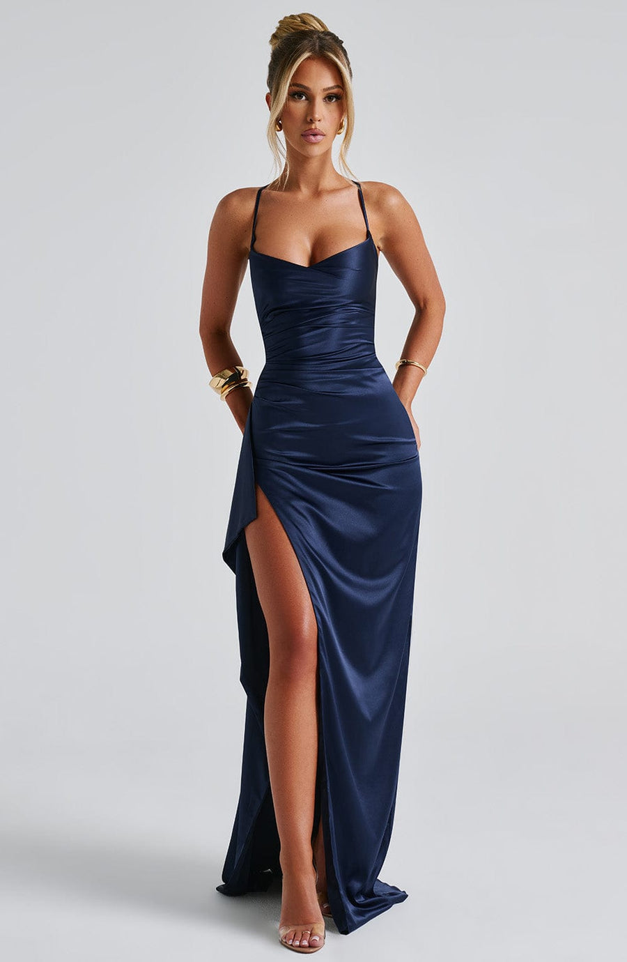 Luvrefashion | Navy Helen Maxi Dress in XS - styled look
