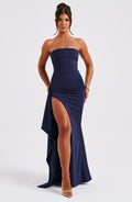 Vestido largo Zafira azul marino