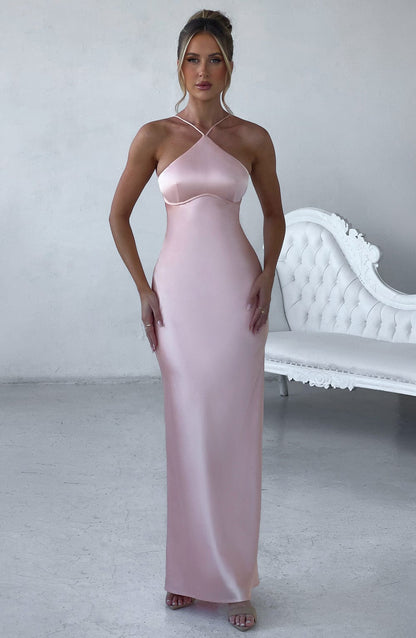 Luvrefashion | Peach Sinead Maxi Dress in XS - front view