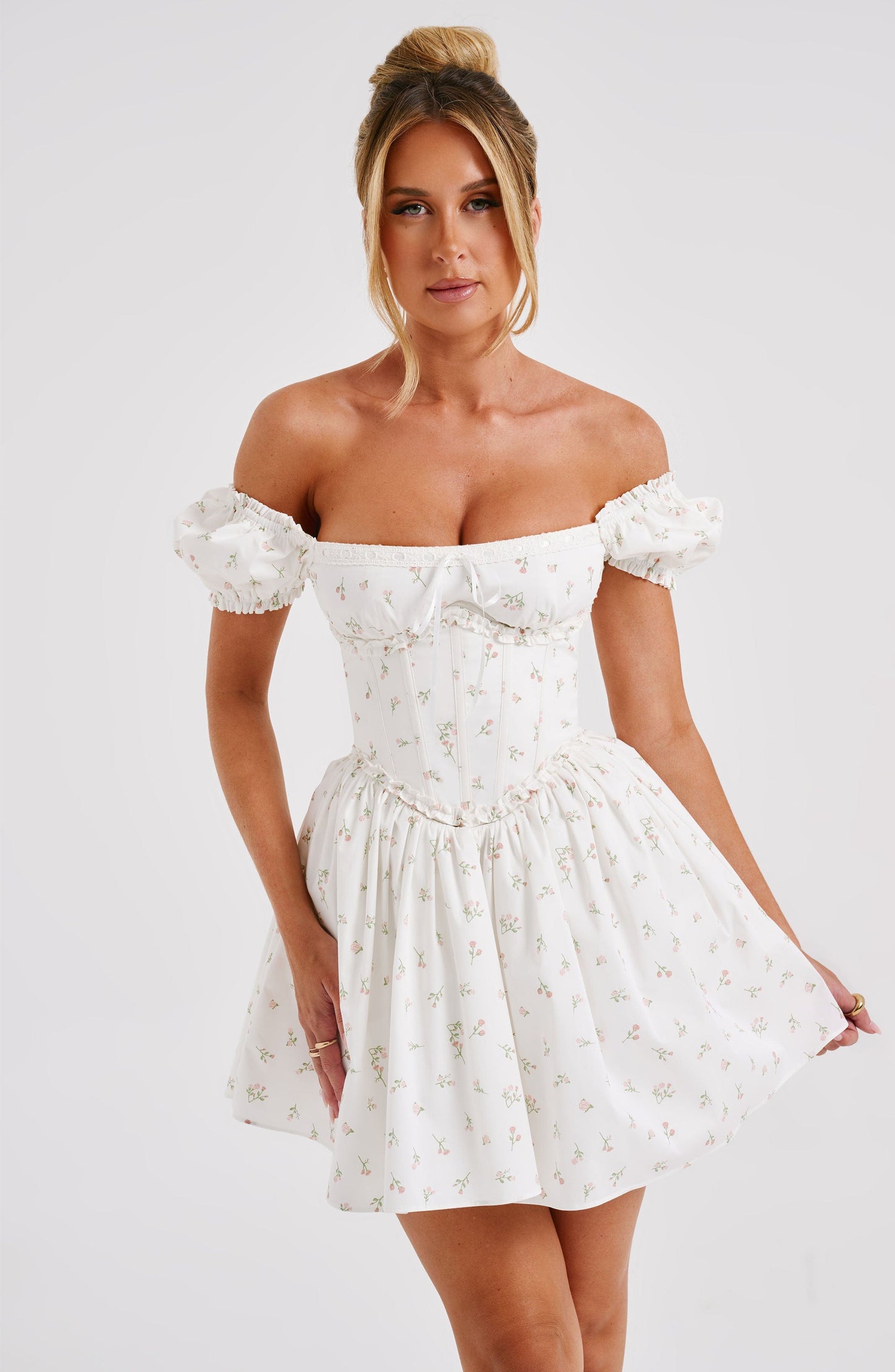 Luvrefashion | Penelope Blush Floral Print Mini Dress in XS - image 8