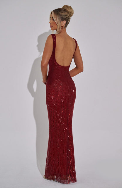 Luvrefashion | Petra Wine Maxi Dress in XS - image 6