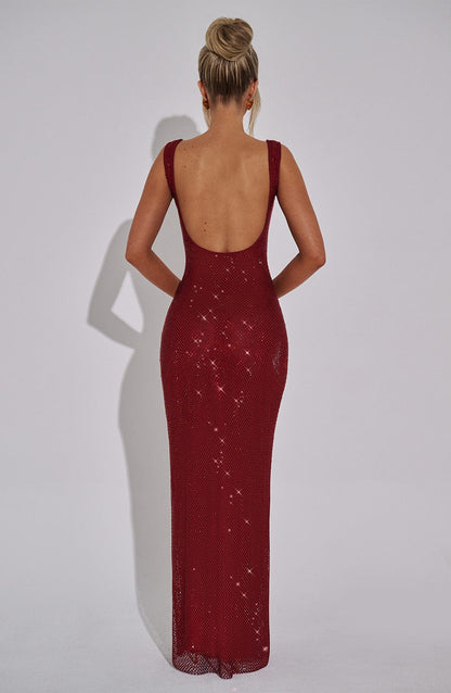 Luvrefashion | Petra Wine Maxi Dress in XS - image 8