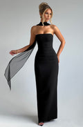 Vestido largo negro Yulia