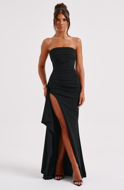 Luvrefashion | Zafira Long Black Dress in XS - image 6