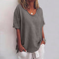 Denise | Elegante blusa holgada que disimula la barriga