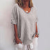 Denise | Elegante blusa holgada que disimula la barriga - Gris