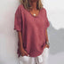 Denise | Elegante blusa holgada que disimula la barriga - Rosa oscuro