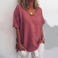 Denise | Elegante blusa holgada que disimula la barriga