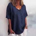 Denise | Elegante blusa holgada que disimula la barriga