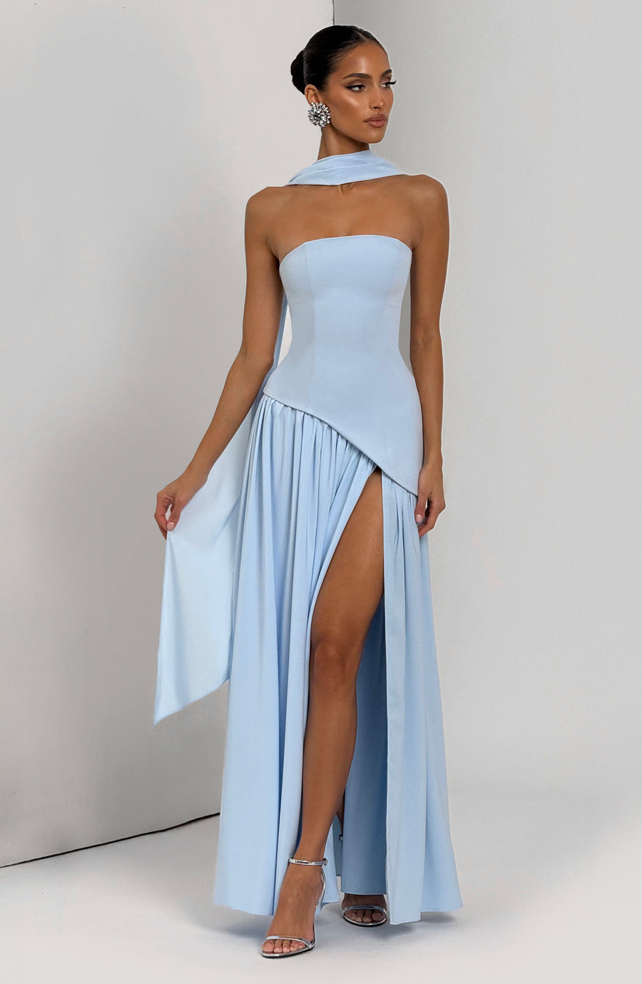 Vestido largo de verano Chloe Baby Blue