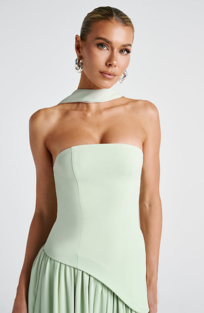 Vestido largo de verano Sophia color menta