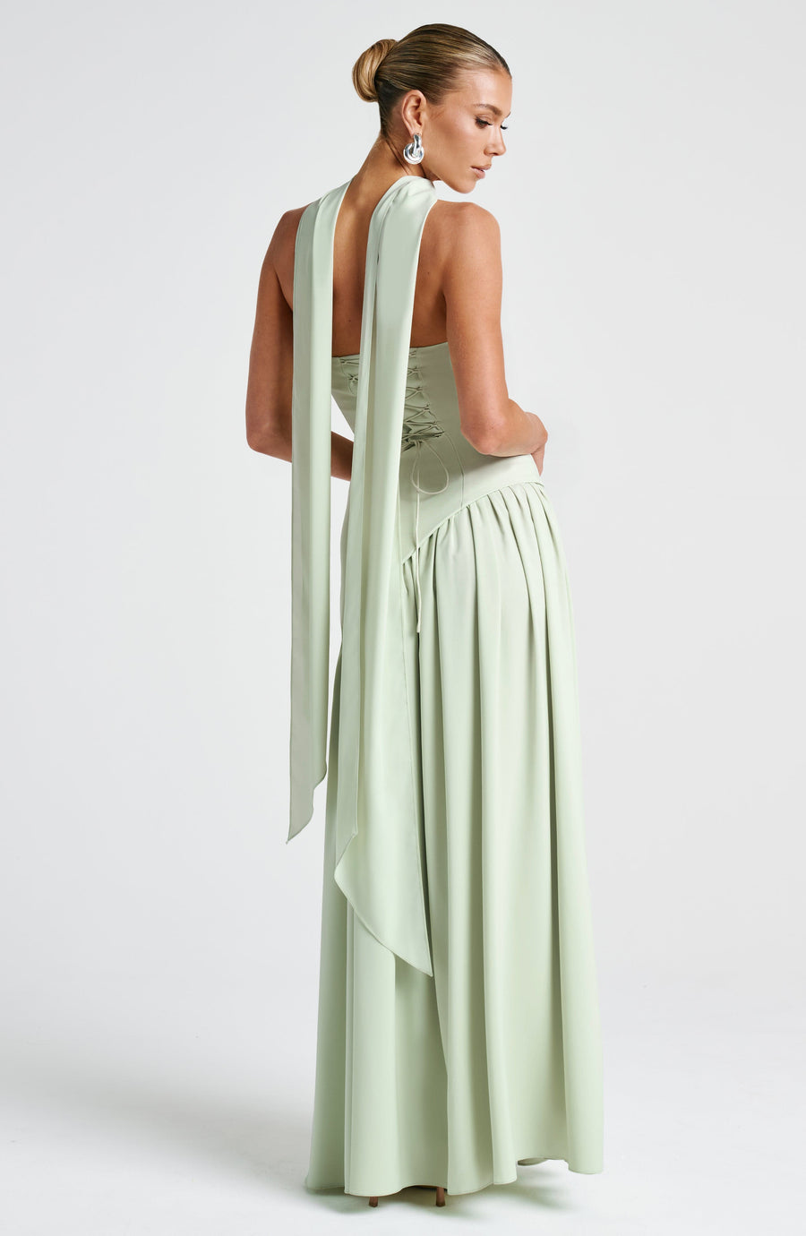 Vestido largo de verano Sophia color menta