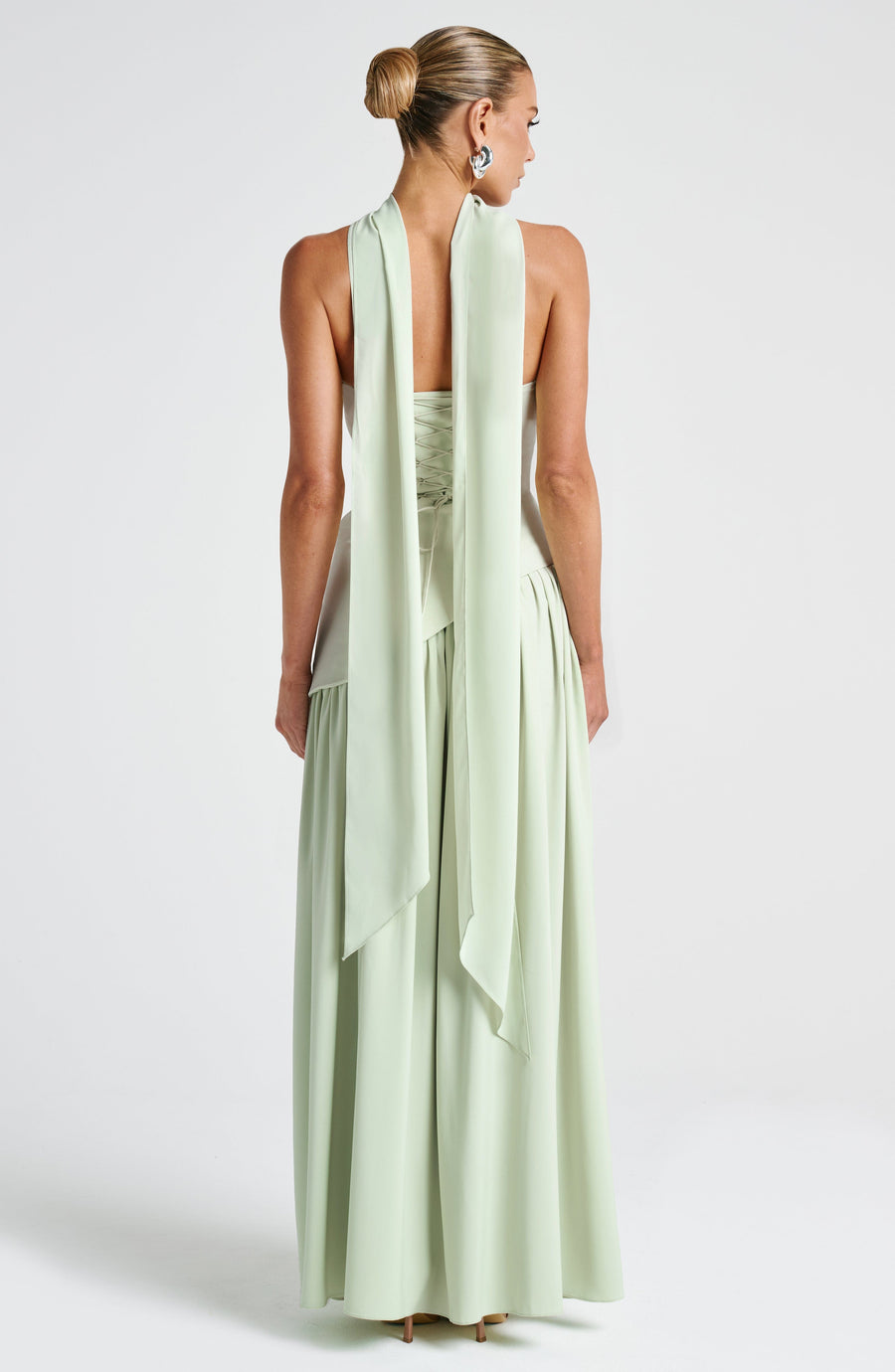 Vestido largo de verano Sophia color menta