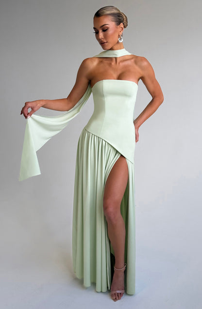 Vestido largo de verano Sophia color menta