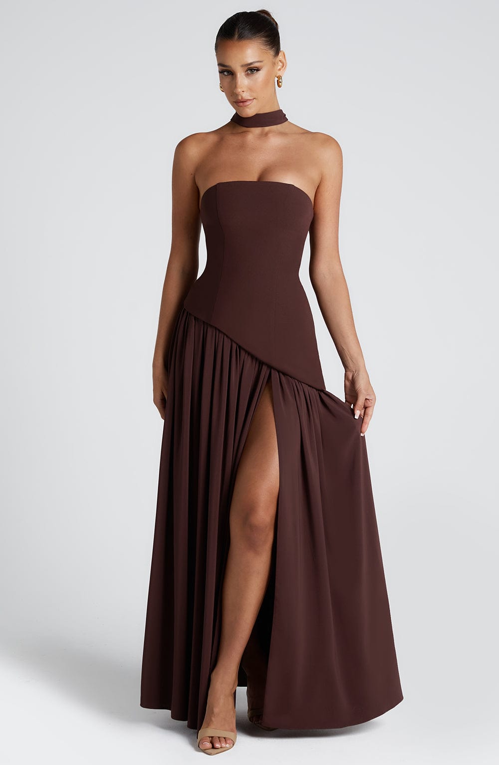 Vestido maxi de verano Sophia - Ciruela marrón