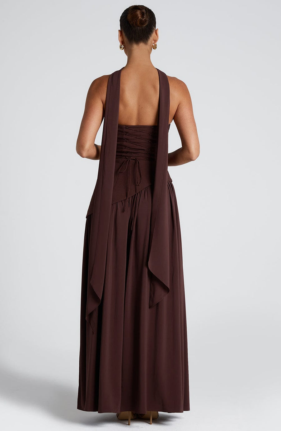 Vestido maxi de verano Sophia - Ciruela marrón