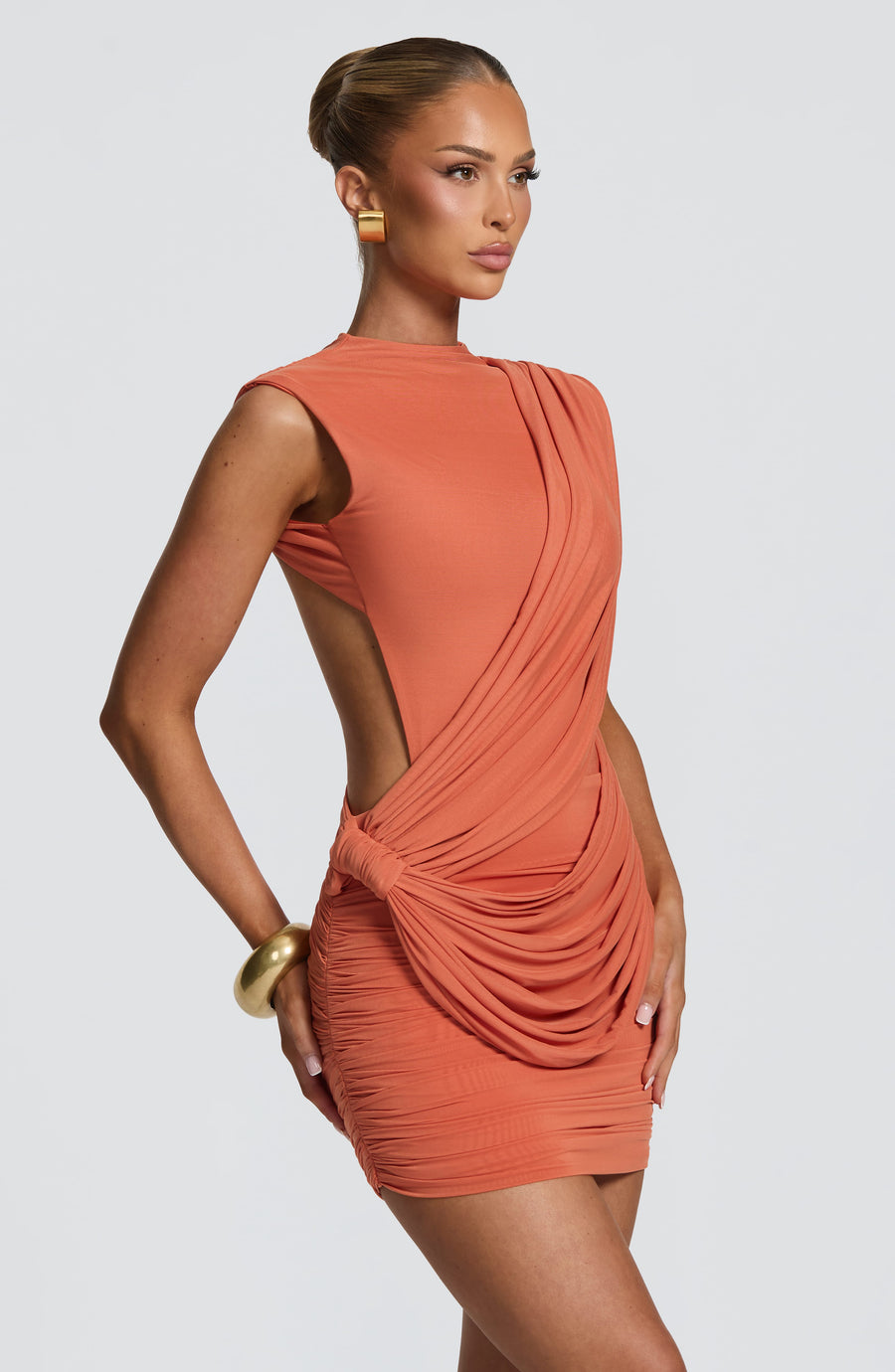 Minivestido Chloe Naranja Quemado