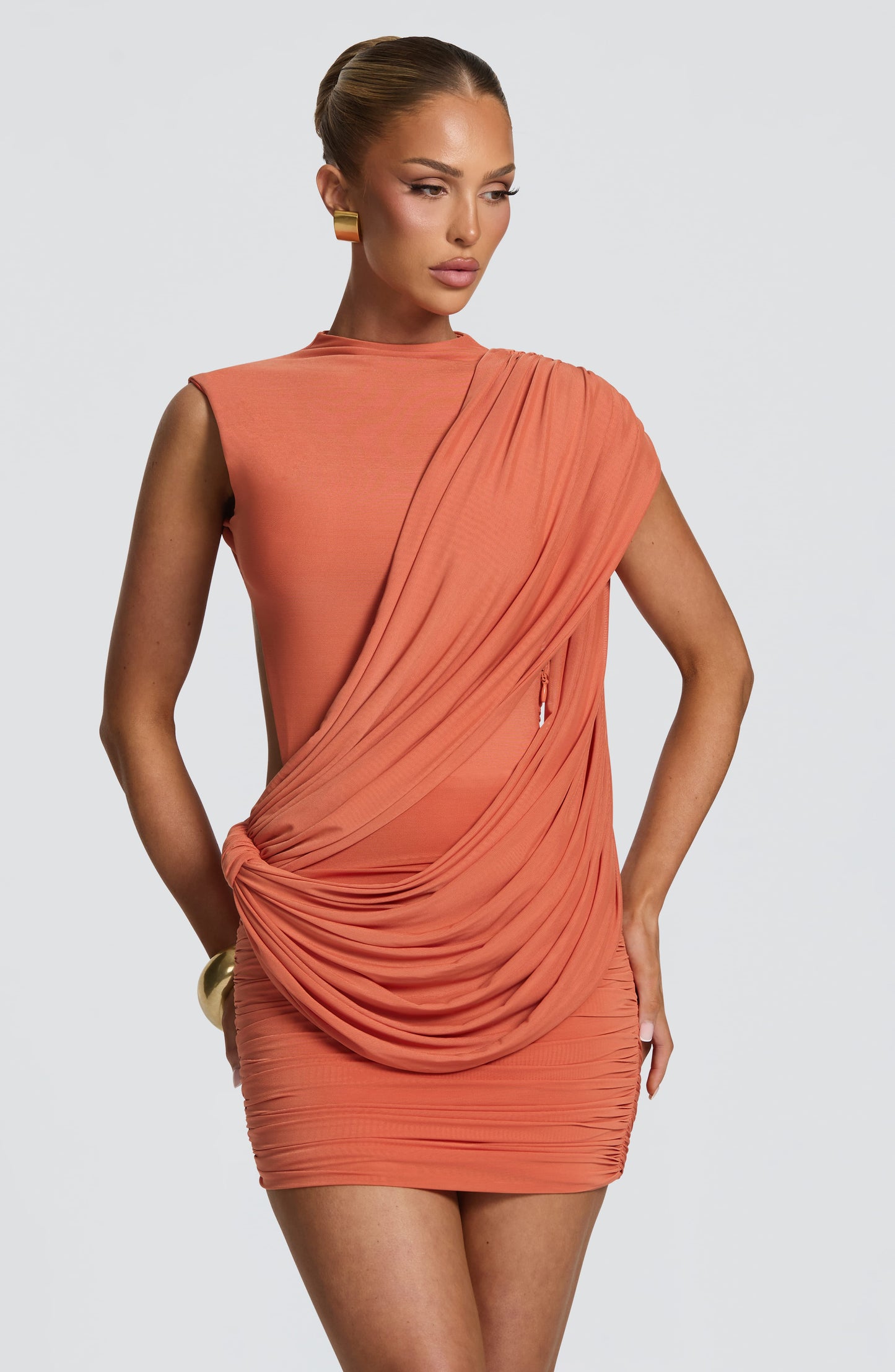 Minivestido Chloe Naranja Quemado