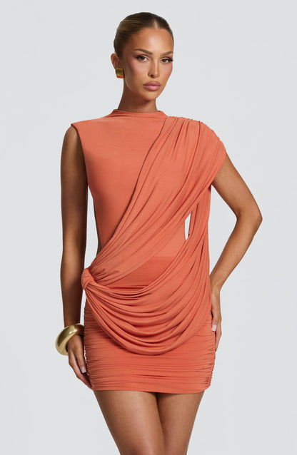 Minivestido Chloe Naranja Quemado