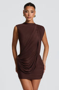 Minivestido Sophie Plum Marrón