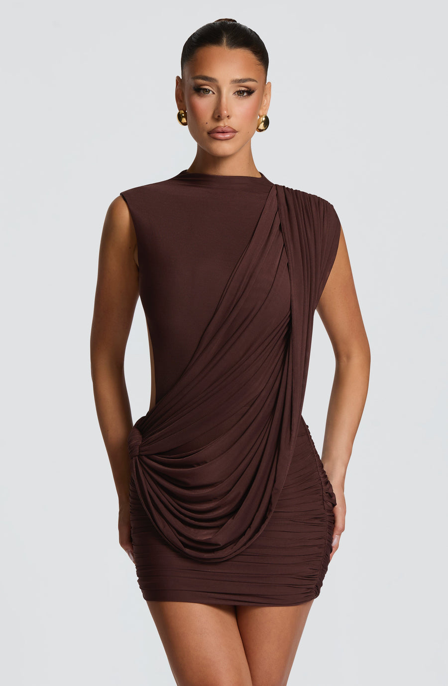 Minivestido Sophie Plum Marrón