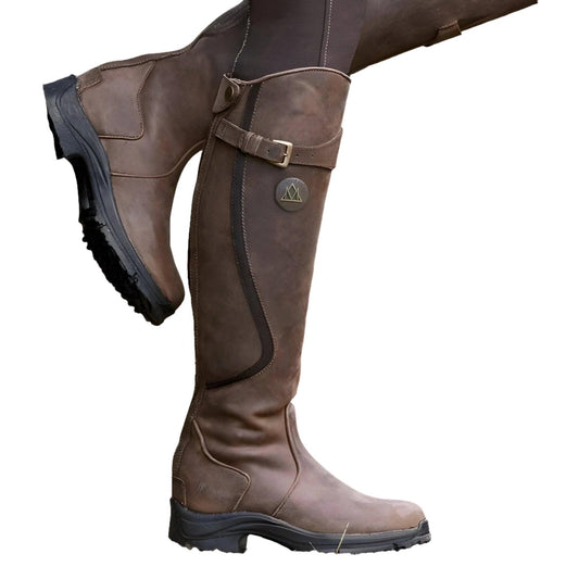 Luvrefashion | Clara Stylish Knee High Boots for in Dark Brown - front view