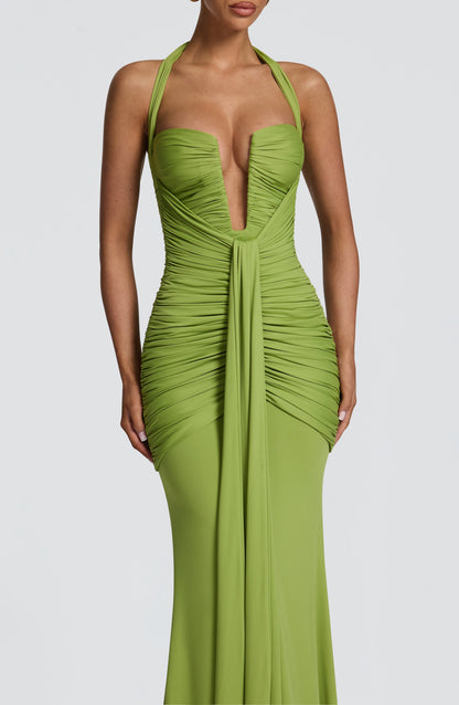 Vestido de verano maxi Sophia Olive