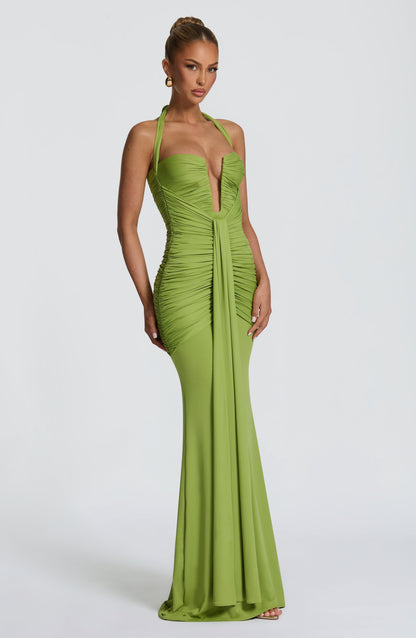 Vestido de verano maxi Sophia Olive