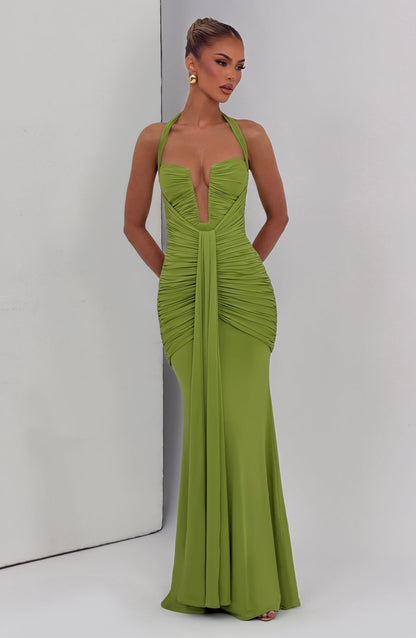 Vestido de verano maxi Sophia Olive